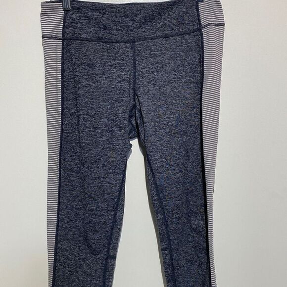 Zella Women's Athletic High-Rise Side Stripes Work Out Leggings In Grey Size Med - Picture 1 of 16